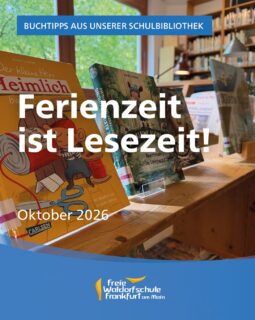Ferienzeit ist Lesezeit! Unsere Schulbibliothek empfiehlt B&uuml;cher f&uuml;r Kinder ab 6 und 9 Jahren sowie f&uuml;r Jugendliche. Dazu gibt es einen besonderen Buchtipp f&uuml;r die ganze Familie.

Ab sofort findet ihr hier jeden Monat neue Empfehlungen aus unserer Schulbibliothek.

Die vollst&auml;ndige Buchliste gibt es &uuml;ber den Link in unserem Profil. Viel Spa&szlig; beim St&ouml;bern und Lesen!